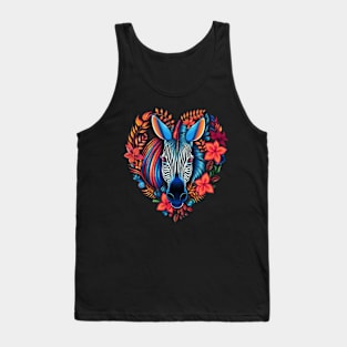 Zebra Valentine Day Tank Top